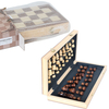 30 Years Factory 15" Wooden Chess Game Set Folding Chess Board Customization Accepted interior storage chess pieces FSC SALE