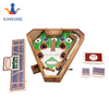 Archaistic Color Tabletop Wood Baseball Pinball Game Set Portable Board Game