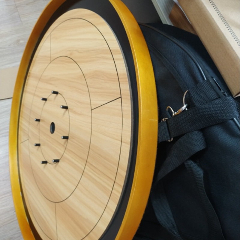 Wooden Circle Crokinole Tournament Size Boards Or Discs with Carry Case Standard Size