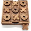 Tic Tac Toe Wooden Board Game Table Toy Player Room Decor Tables Family XOXO Decorative Pieces Adult Rustic Kids Play Travel Backyard Discovery Night Level Drinking Romantic Decorations (Standard)