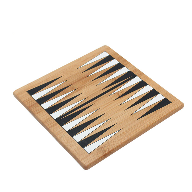 Customized Wood Backgammon Board Game Set unfolded board for Adults and Kids