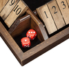 4-Player Shut The Box Wooden Board Game with Dice