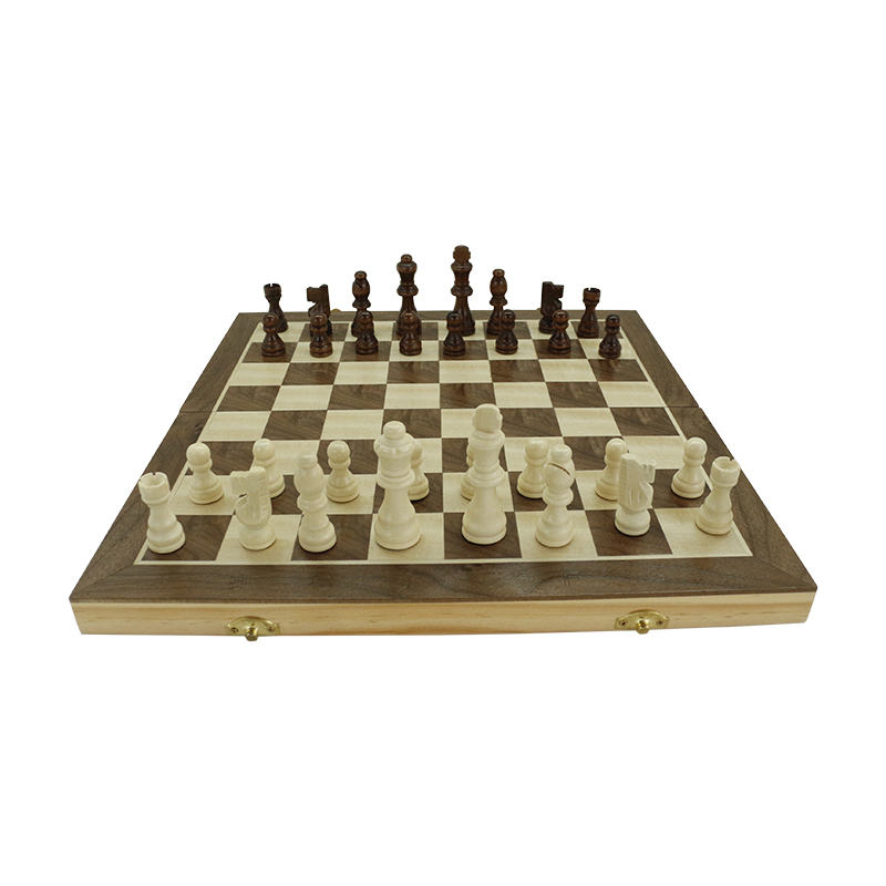 Wooden Chess Board With Chess Pieces The Popular TV Show Gambit Chess Board