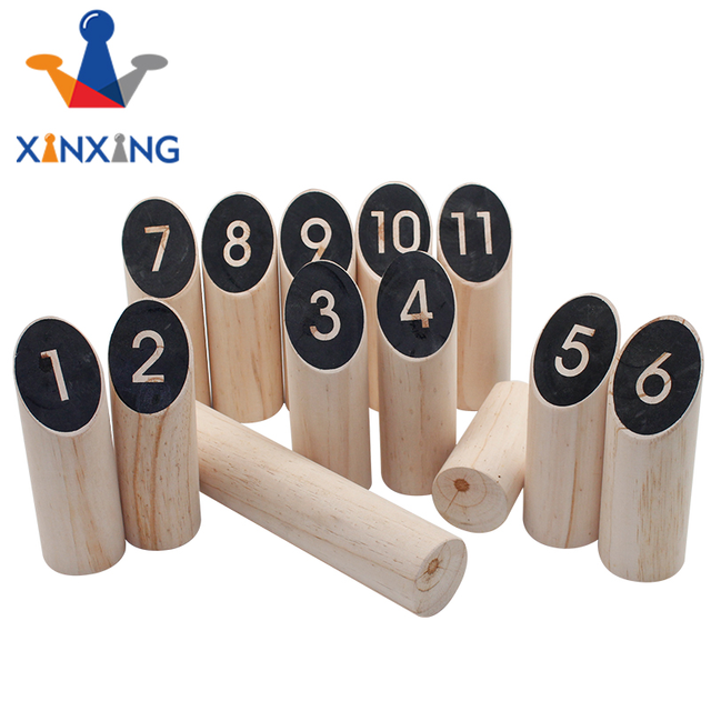 Kubb Viking Wooden Skittles Throwing Game Fun Outdoor Lawn Game for All Ages