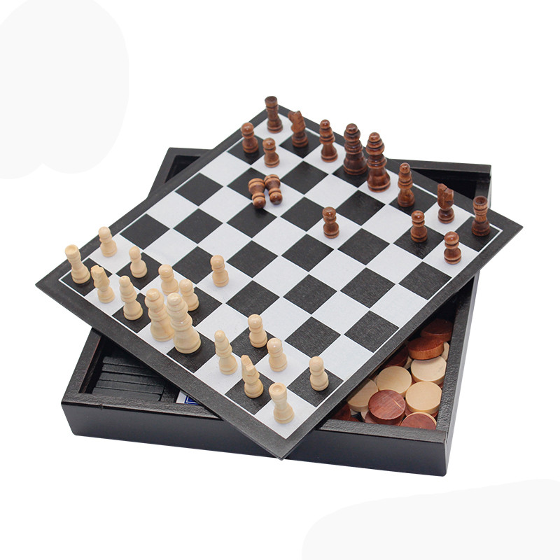 wooden backgammon set