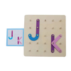 Wooden Montessori Nail Board Jigsaw Alphabet Puzzle Numbers Educational Learning Board for 3+ Years Old Preschool toy