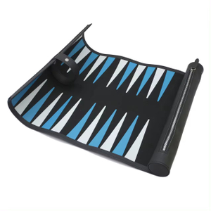 Travel-Size Backgammon Set Portable Roll-up Lightweight PU Leather Backgammon Travel Game Multiple Color Options