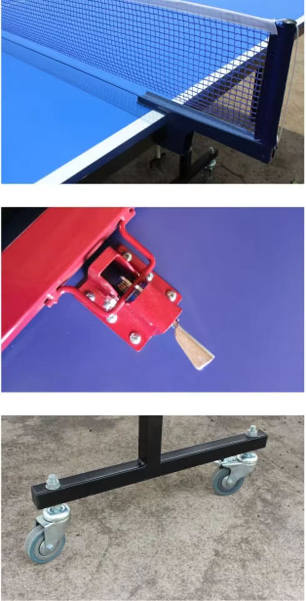 Professional Outdoor Indoor Table Tennis Table Movable Table With Wheels Eco-Friendly Anti-Corrosion Anti-UV Waterproof Features