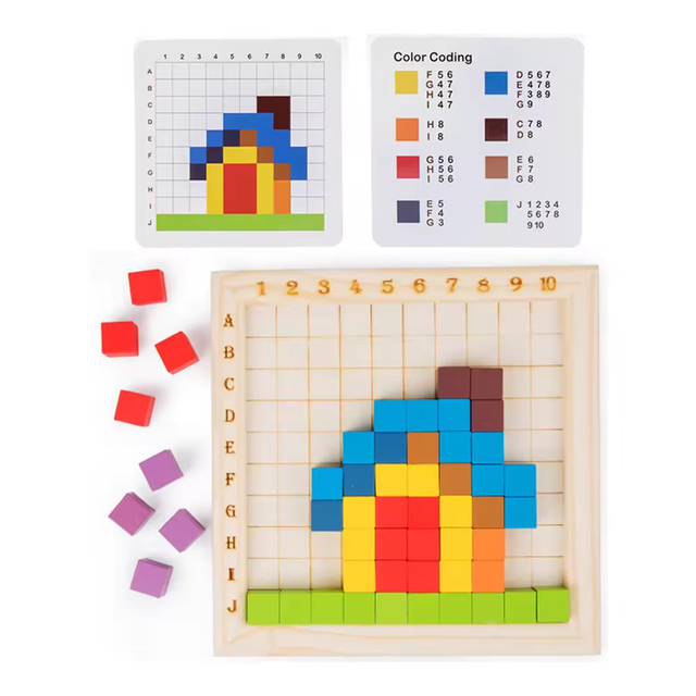  Educational Toy Puzzle A Fun and Educational Wooden Develop Color Recognition and Spatial Thinking with Colorful Cube