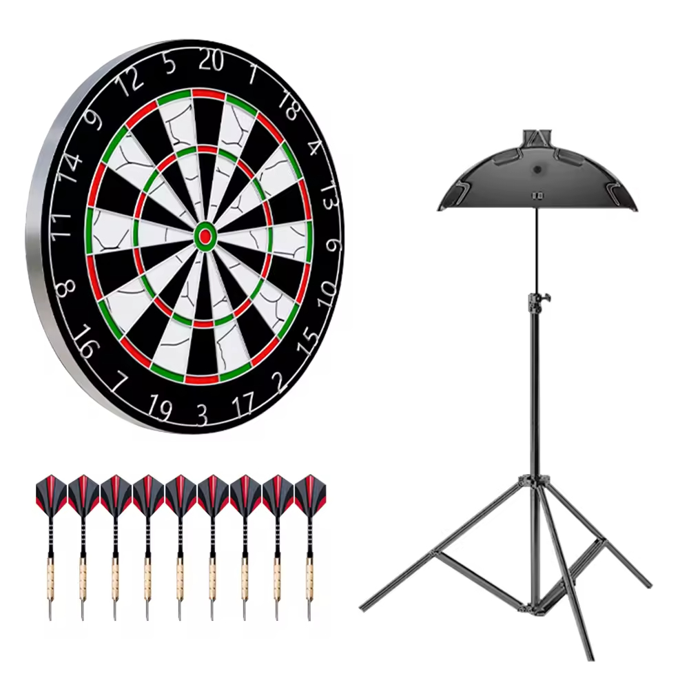 Portable 18-Inch Outdoor Dartboard Stand with Adjustable Height for Play Anywhere Height-Adjustable Stand