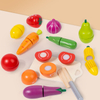 Wooden Fruit Vegetable Food Cutting Toy Kids Kitchen Set Pretend Play Plastic Fruit and Vegetable
