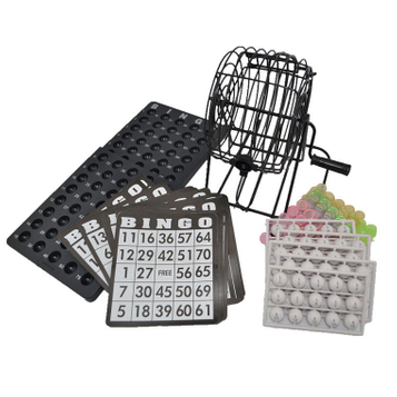  Bingo Set Includes Bingo Cage Master Board Mixed Cards 75 Calling Balls Colorful Chips Ideal Toy for And Kids Boys Girls.