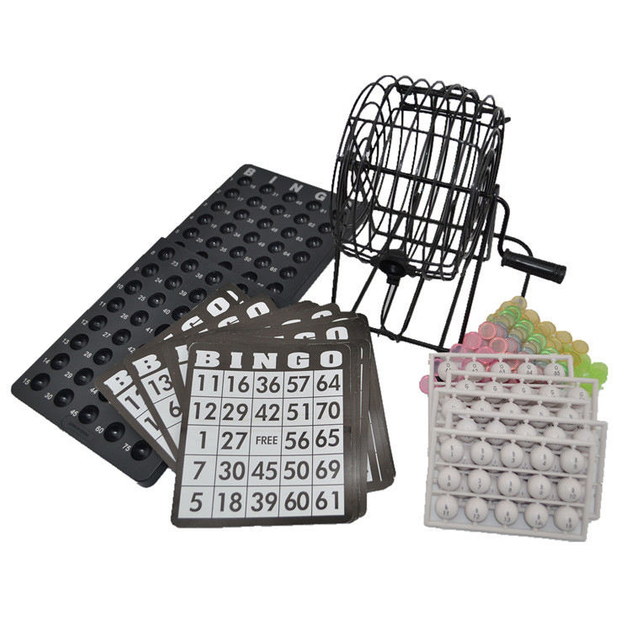  Bingo Set Includes Bingo Cage Master Board Mixed Cards 75 Calling Balls Colorful Chips Ideal Toy for And Kids Boys Girls.