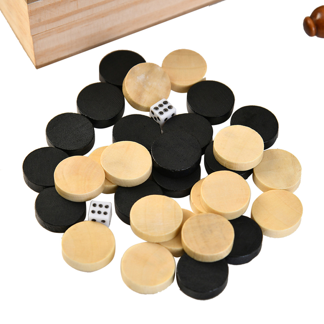 Chess Checkers Backgammon 3-in-1 Board Games Sets Lightweight Wooden Chess Sets Board Game