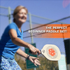 Pickleball Wood 2-Paddle Set - Pickleball Paddle Set Includes 2 Wood Pickleball Paddles, 4 Pickleballs, 1 Mesh Carry Bag, And 1 Quality Box