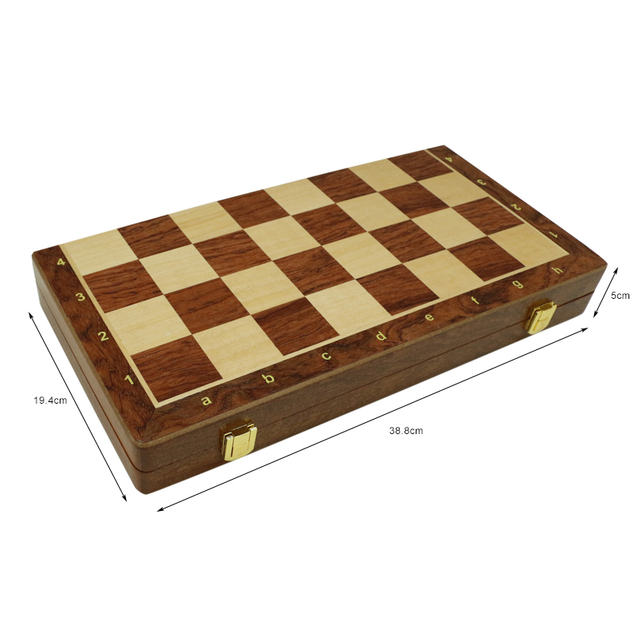 18inch FSC hot wooden chess games set Folding chess board