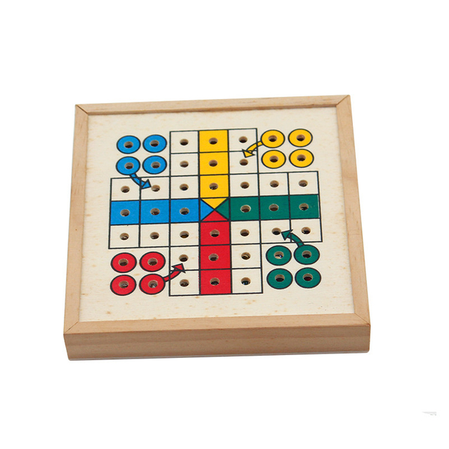 Ludo game with the poker domino mikado chess pieces