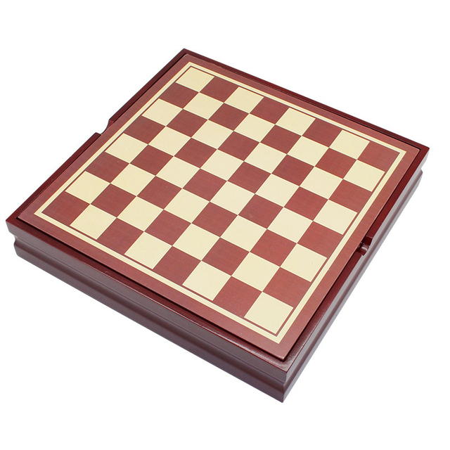 Wooden game set 5 in 1 chess set game box multi-function board game