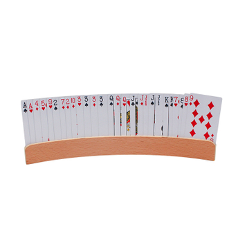  Customizable Size Anticorrosion Pine Wood Playing Card Holder Card Holder Portable Name Card Holder Stand.