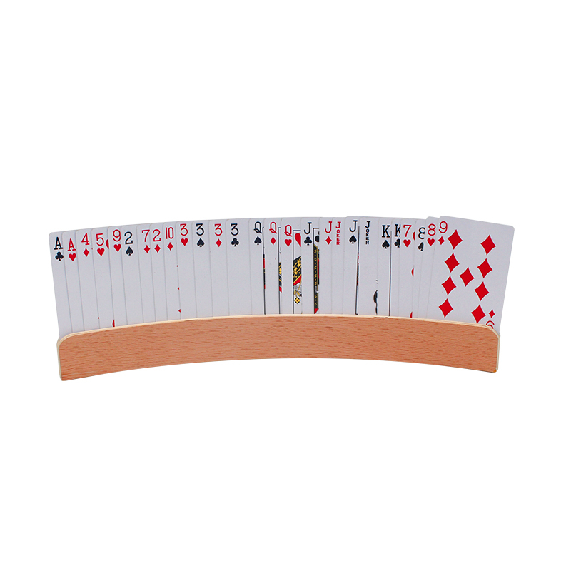  Customizable Size Anticorrosion Pine Wood Playing Card Holder Card Holder Portable Name Card Holder Stand.