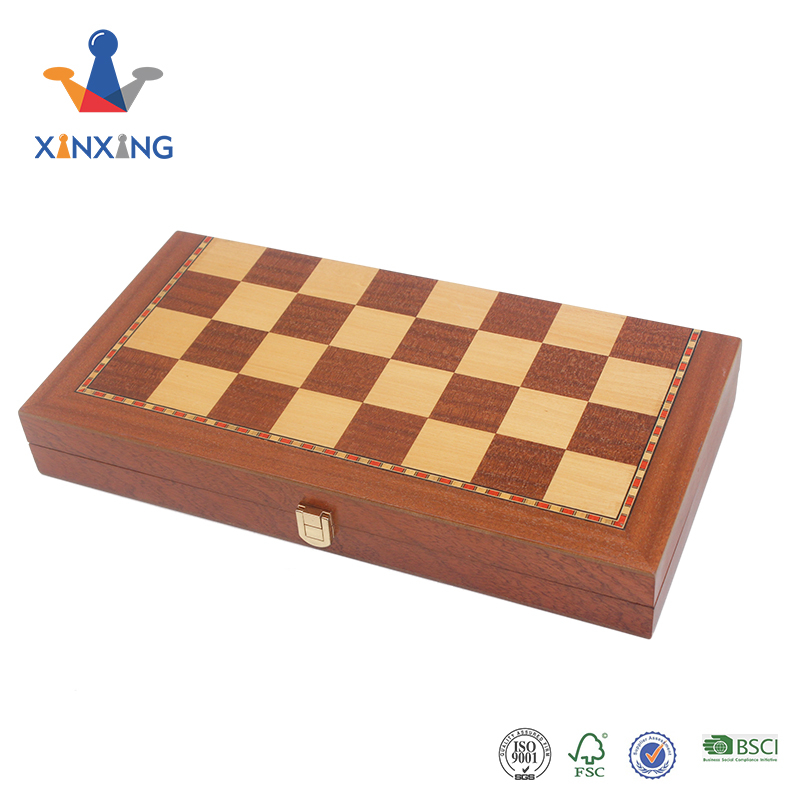 Wooden Board Game Chess Set with Vintage Crafted Pieces for All Ages