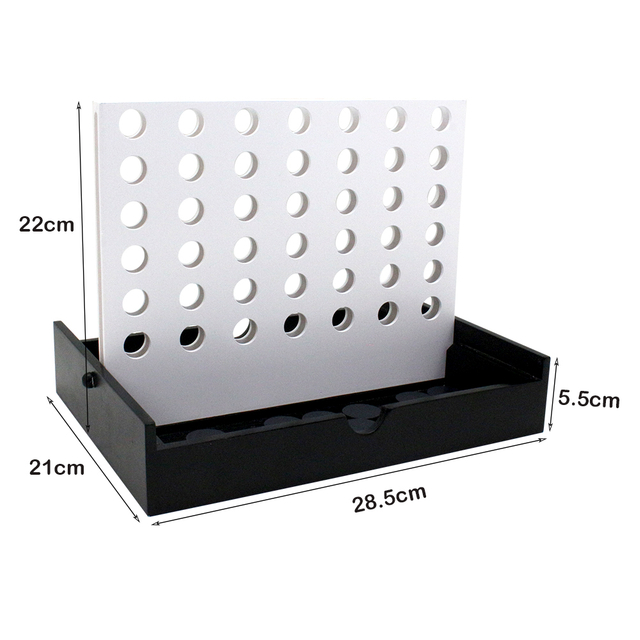 Wooden 4 in A Row Board Games Line Up Connect 4 Games for Travel Board Games Foldable Classic Family Fun Toy for Kids and Adults