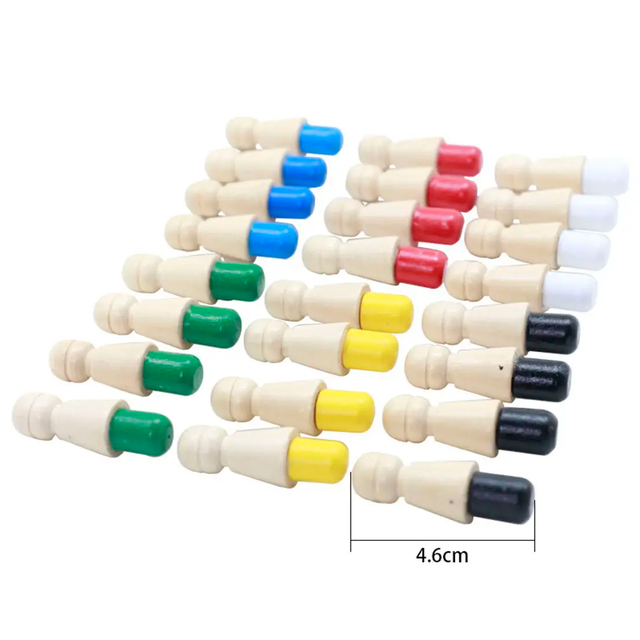 Wooden Memory Chess Game Match Stick Board Game Educational Board Games Multi Player for Kids & Adults.