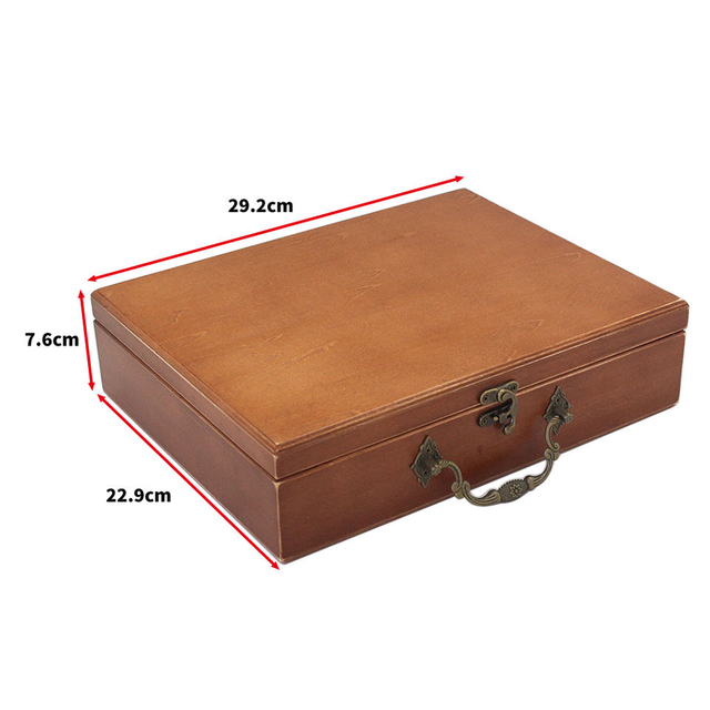 Shut The Box Dice Game Wooden Board Table Math Game with Lid 6 Dice Gift Package Classic Board Game 12 Numbers