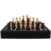 13 Inch Chess Board Game Leather Storage Box Tournament Chess Set PU Leather Case