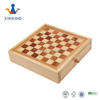 Theme Chess Draughts Backgammon Set Handmade Wooden Chess Box with Chess Pieces and Checkers.