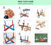 wooden Ring Toss Games For Kids and Outdoor Toys Keep Kids Active - Easy to Assemble and Includes Carry Bag with 5 rope rings