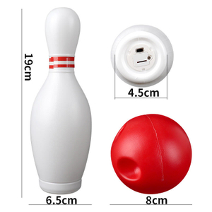Light up Bowling Ball Toys Set Bowling Pins Toy Game with 10 Pins & 2 Balls Fun Sports Games Indoor Outdoor Boys Girls