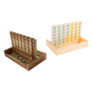 Mini Table Game Set Indoor Outdoor Neutral Wooden Travel CLASSIC BOARD GAME Board Games Coffee Table Decor Montessori Connect 4