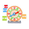 Wooden Clock Toy for Kids - Learn to Tell Time with Adjustable Hands and Number Digital Cards