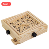 Labyrinth Wooden Maze Game with Two Steel Marbles Puzzle Game for Adults Boys and Girls。