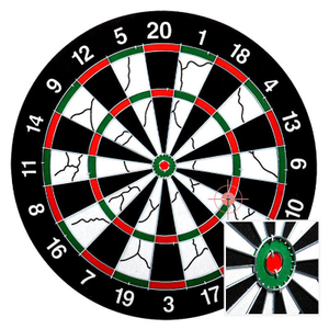  Dart Board Game Set 12" 15" 17" Inch Double Sided Usable Dartboard with 6 Steel Tip Darts Excellent Indoor & Outdoor Party Game.