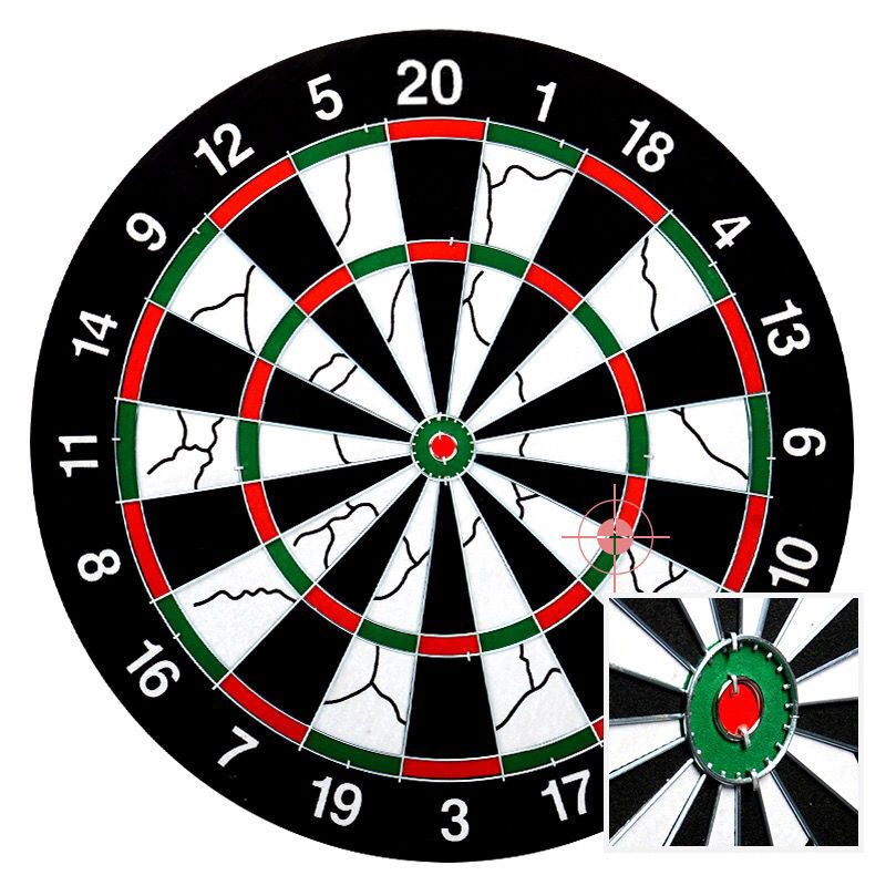  Dart Board Game Set 12" 15" 17" Inch Double Sided Usable Dartboard with 6 Steel Tip Darts Excellent Indoor & Outdoor Party Game.