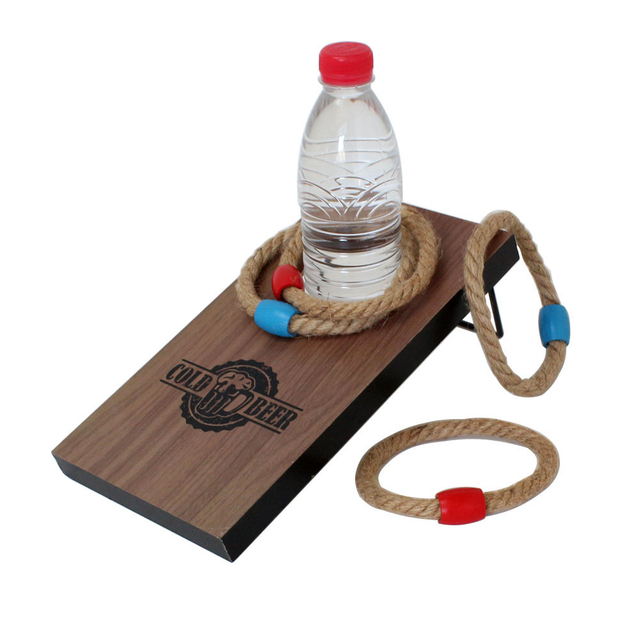  Best Bar Game 2 in 1 Set Mini Ring Toss and Cornhole Table Game for Party and Drinking Throwing games..