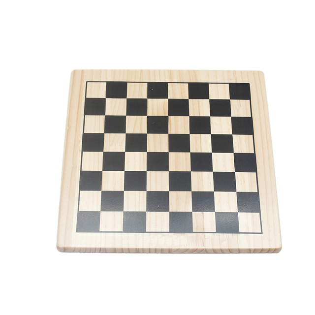Chess Wooden Board Inlaid Wood Flat Game Set for Kids And Friends