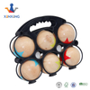 Bocce Set with Carrying Case Set of Soft Wooden Balls Protect Any Surface Kids and Adults Outdoor Portable Lawn Game Set 