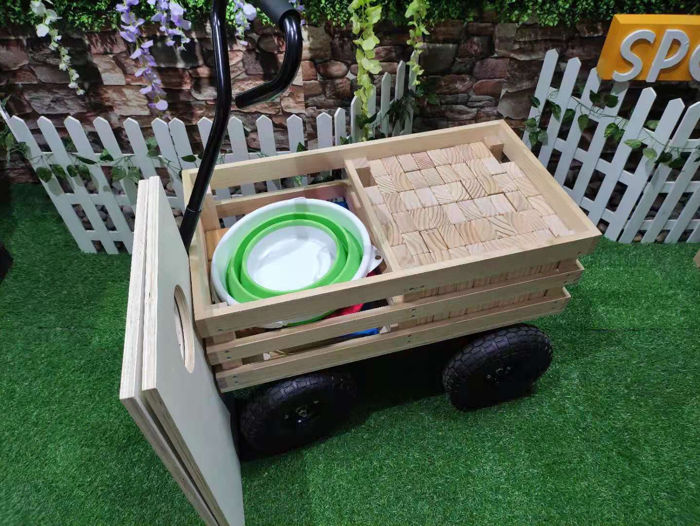 All-terrain Wagon That Transforms into Backyard Games Like Cornhole, Washers,Jenga Yard Dice And Pong! Yard Games On-The-Go Yard Game Center