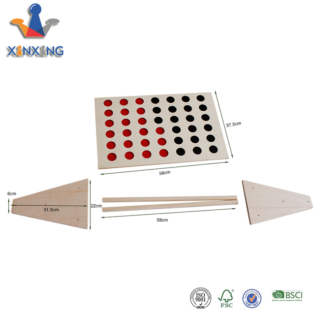 Giant Wooden 4 in A Row Game Assembly with Storage Bag, Huge 4 Connect in A Row Family Game Fun for Adults And Kids 