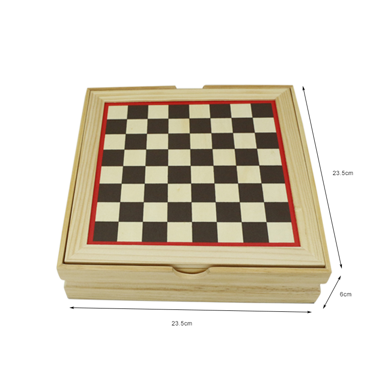  Multi-function Tabletop Wood Game Set Includes Chess set Checker Backgammon Ludo Domino Mikado etc board game