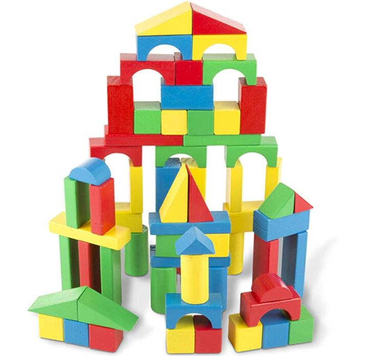 colorful Lewo Wooden Stacking Board Games Building Blocks for Kids Boys Girls