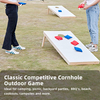 Tournament Edition Regulation Cornhole Game Set - 4’ X 2’ Wood Boards with 8 Dual Sided (Slide And Stop) Bean Bags, Natural