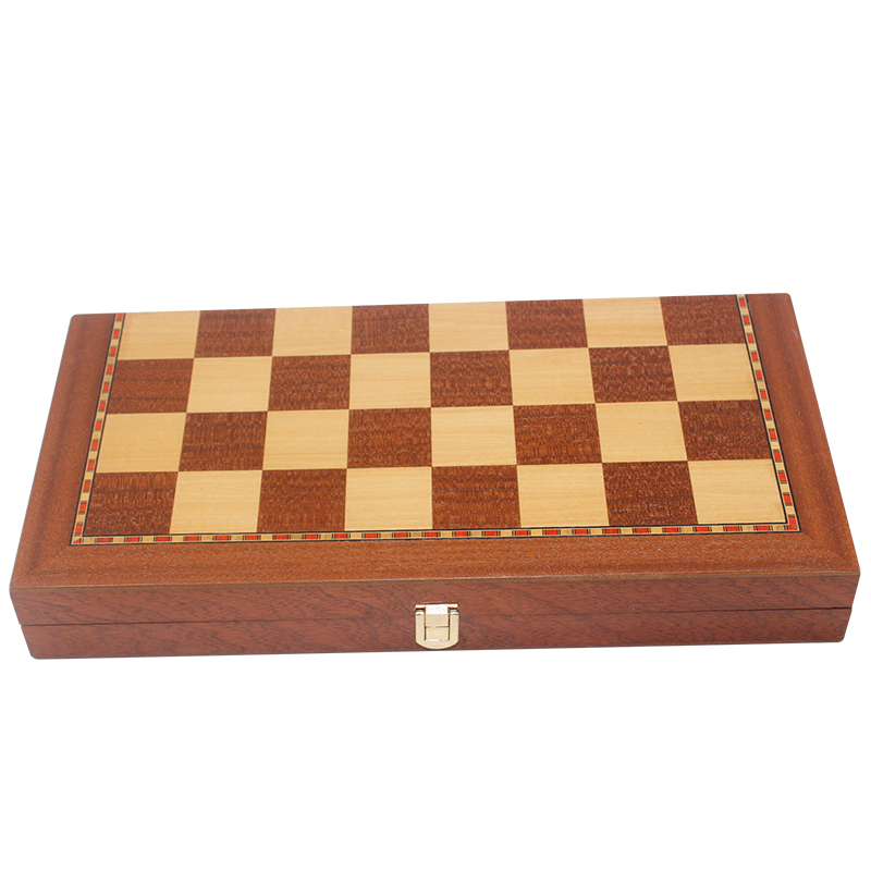 Wooden Board Game Chess Set with Vintage Crafted Pieces for All Ages