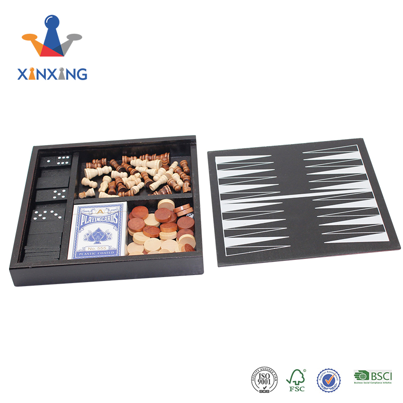 wooden backgammon set