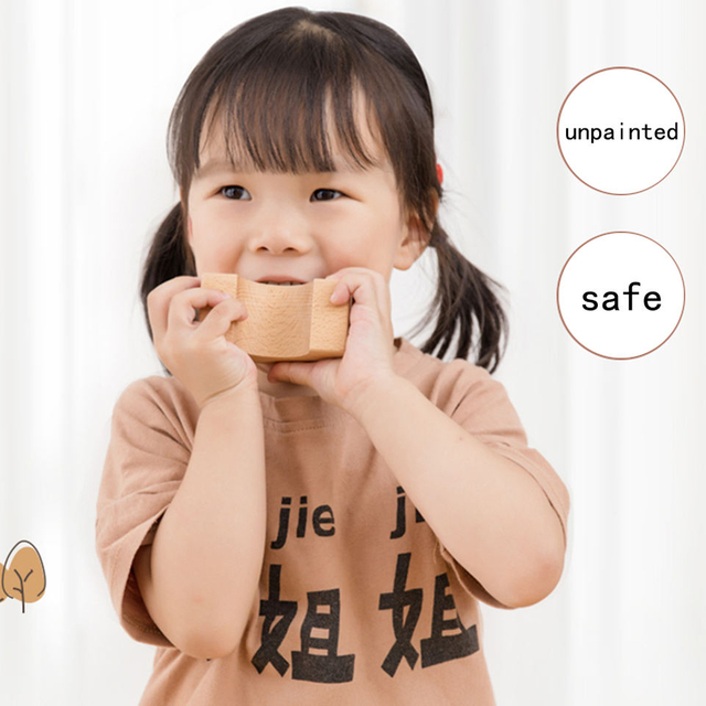 Unpainted Wood Educational Building Block Sets Wooden Toy 31pcs 53pcs Blocks Montessori Toys Wood Puzzle Blocks Children's Toy