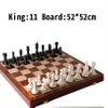 Luxury Magnetic Wooden Chess Sets Pure Copper Pieces Set Foldable Wooden Chess Set Board Handmade Portable.
