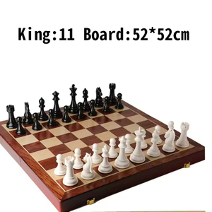 Luxury Magnetic Wooden Chess Sets Pure Copper Pieces Set Foldable Wooden Chess Set Board Handmade Portable。